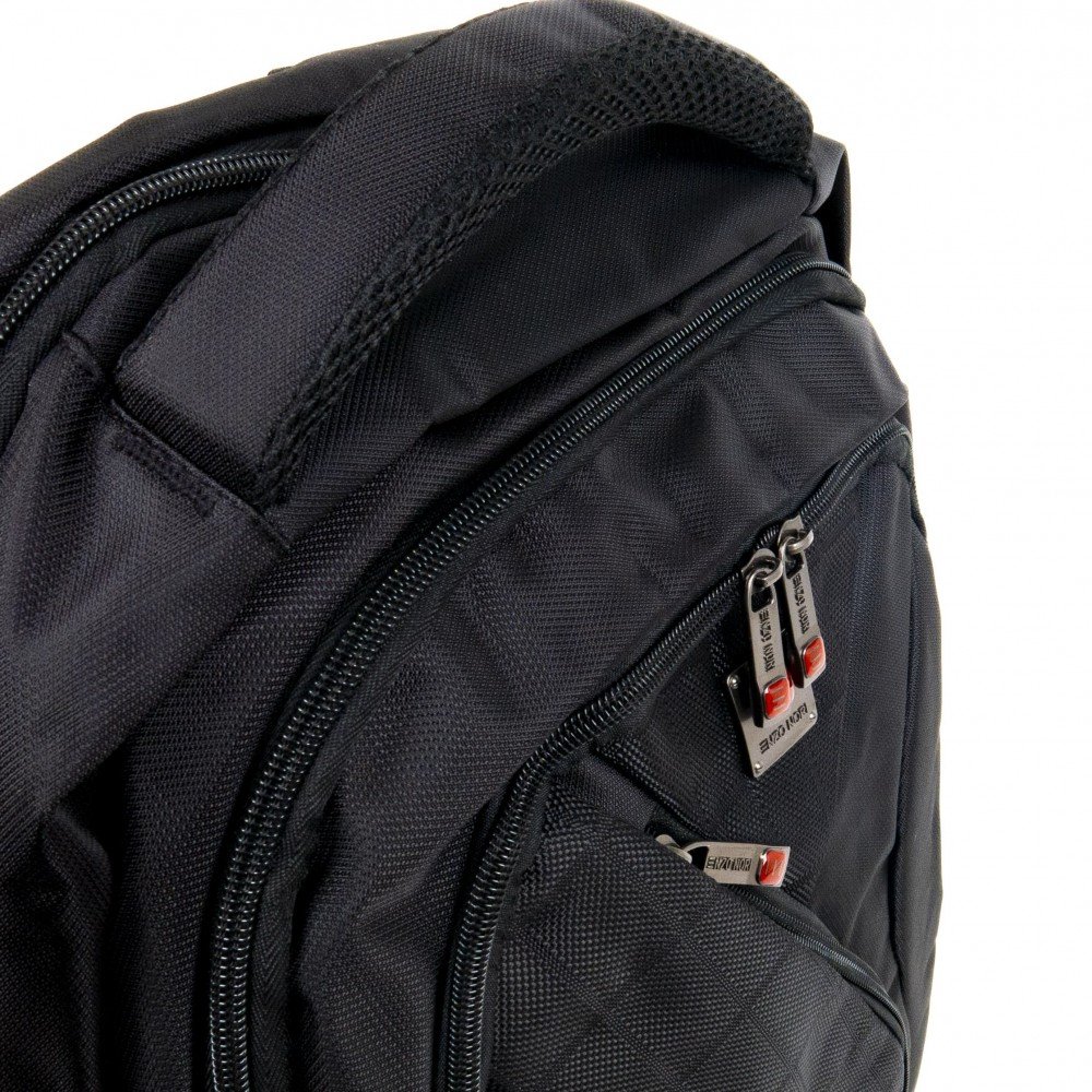 Раница ENZO NORI модел OVERLAY текстил черен